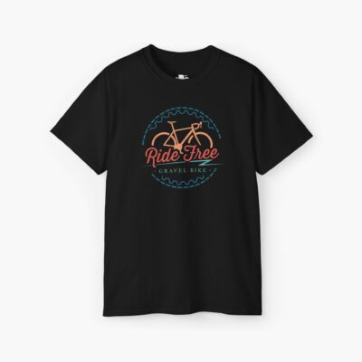 Ride Free graphic gravel bike shirt