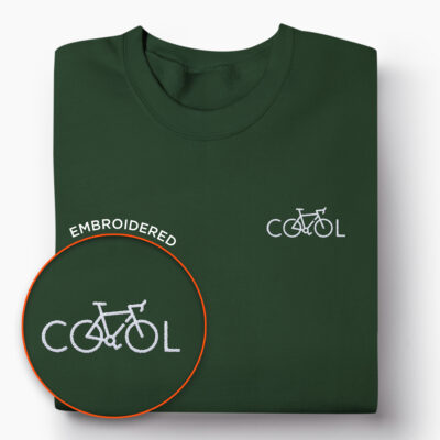 Cool Cycling Minimalist Embroidered Sweatshirt