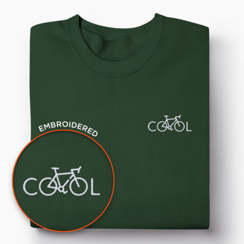 Cool Cycling Minimalist Embroidered Sweatshirt